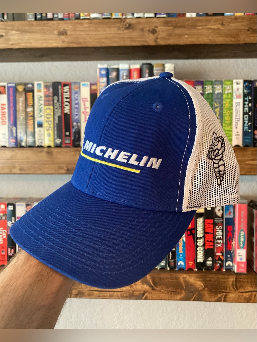 Michelin Tires Navy Blue Adjustable Mesh Trucker Cap Hat Embroidered